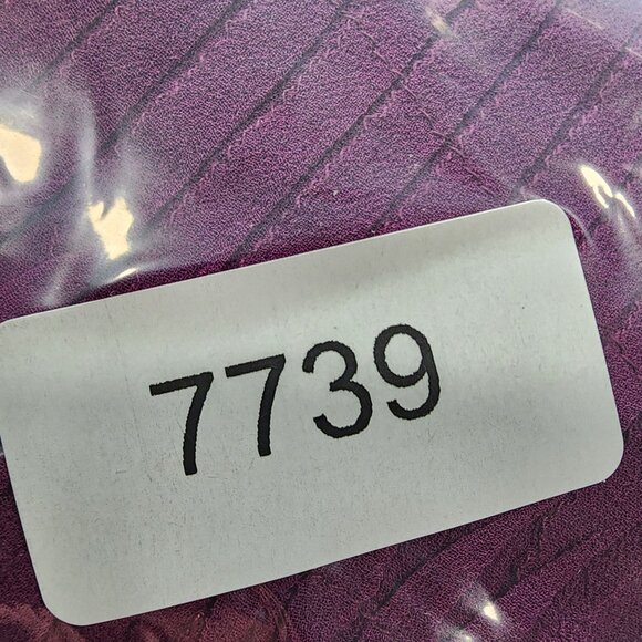 Womens Purple Maxime 100% Silk Shirt Sheer Button Down Cuffed Long Sleeve Size L - Picture 9 of 9